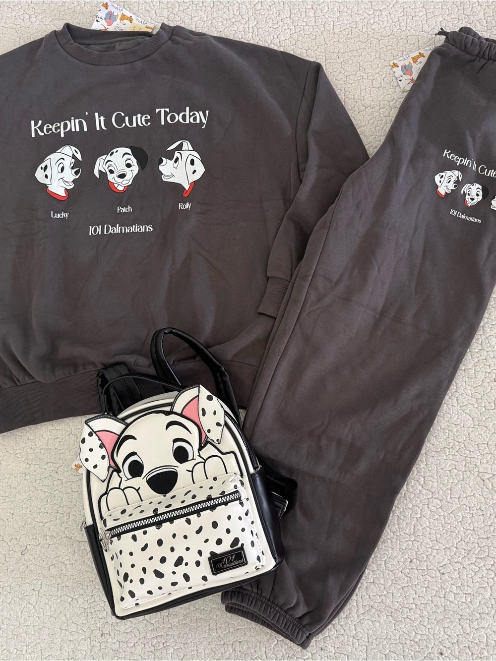 New girls Disney Sz 14-16 101 Dalmatians Sweatshirt & Joggers, Backpack womens